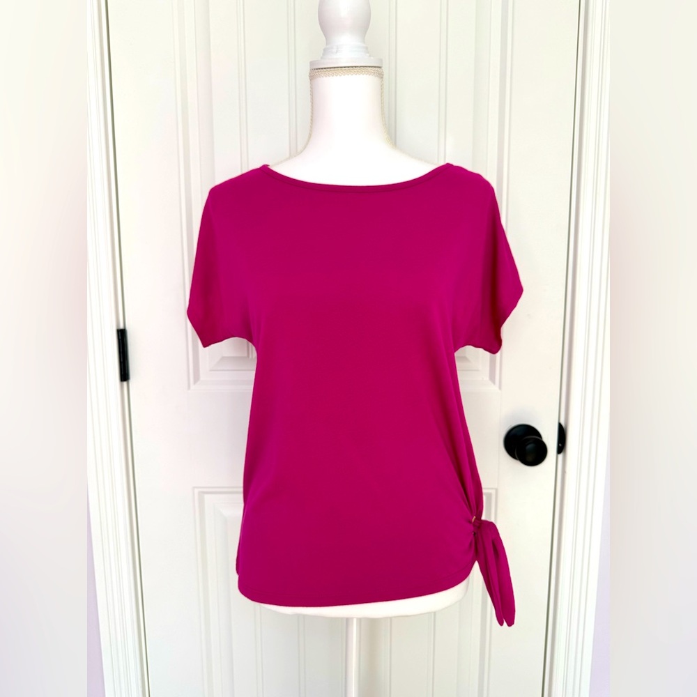 Michael Kors Fuchsia Blouse with Side Knot